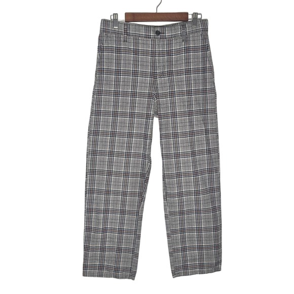 RSQ | Men | Charcoal Plaid Loose Fit Straight Leg Chino Pants | Size 29x30 - Picture 2 of 13